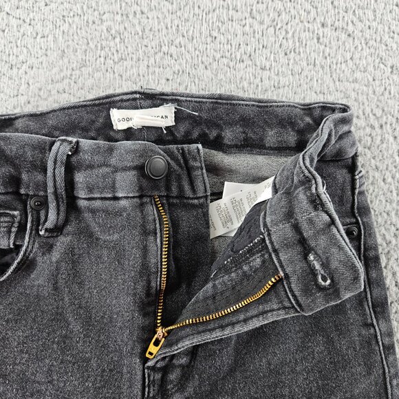 Good American Jeans Womens 4 (26x27) Black Good Straight Ankle Stretch Mid Rise - Picture 3 of 15